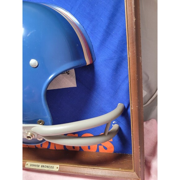1968 Embosograph Riddell Half Helmet Plaque NFL Denver Broncos Vintage Football - Picture 3 of 10